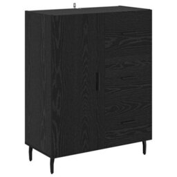 Walplus Highboard 2 Pcs Black Oak 69.5 X 34 X 180 Cm Engineered Wood - thumbnail 6