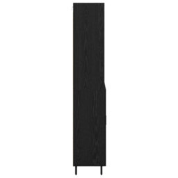 Walplus Highboard 2 Pcs Black Oak 69.5 X 34 X 180 Cm Engineered Wood - thumbnail 9