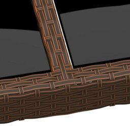 Berkfield Garden Table With Glass Top Brown 200X150X75 Cm Rattan - thumbnail 4