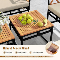 Costway 7 Piece Outdoor Conversation Set Patio Metal Sectional Sofa Set W/ Cushions - thumbnail 9