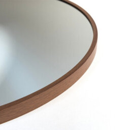 Nielsen Jaron Aluminium Wall Mirror, Round  80Cm - Walnut - thumbnail 5