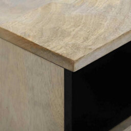 Bedside Cabinet Table Solid Acacia Wood Bedroom Drawers Shelving - thumbnail 5