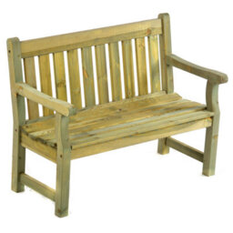 Leisurebench Darwin 2 Seat Garden Bench 120Cm Length  - Green Pine