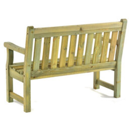 Leisurebench Darwin 2 Seat Garden Bench 120Cm Length  - Green Pine - thumbnail 4