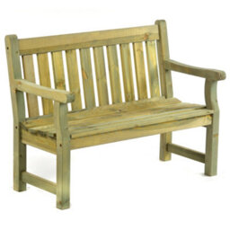 Leisurebench Darwin 2 Seat Garden Bench 120Cm Length  - Green Pine - thumbnail 2
