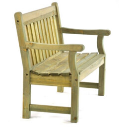 Leisurebench Darwin 2 Seat Garden Bench 120Cm Length  - Green Pine - thumbnail 3
