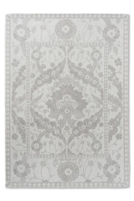 Laura Ashley Newborough 081604 Steel Traditional Rug-140Cm X 200Cm - image 1
