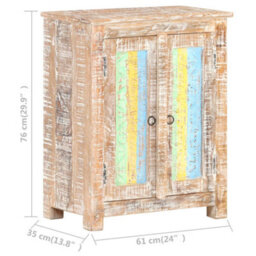 Berkfield Durable Sideboard 61X35X76 Cm Rough Acacia Wood - thumbnail 6