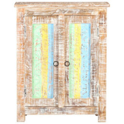 Berkfield Durable Sideboard 61X35X76 Cm Rough Acacia Wood - thumbnail 1
