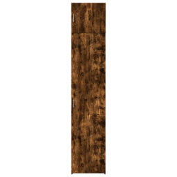 Berkfield Slim Storage Cabinet Smoked Oak 45X42.5X225 Cm Engineered Wood - thumbnail 4