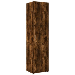 Berkfield Slim Storage Cabinet Smoked Oak 45X42.5X225 Cm Engineered Wood - thumbnail 6