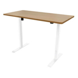 Dellonda Single Motor Height Adjustable Electric Sit & Stand Office Desk - Oak - thumbnail 4