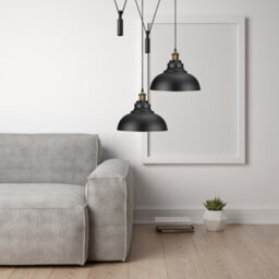 2 Head Lamp Ceiling Pendant Light Adjustable Cord Shade - thumbnail 5
