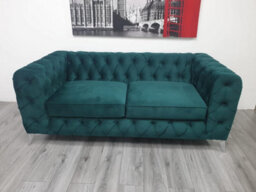 Stratus Interiors Italian Velvet Chesterfield Sofa Foot Stool Hand Upholstered - thumbnail 6