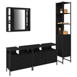 Walplus Bathroom Cabinet Set Other 4 Pcs Black Oak 33 X 33 X 185.5 Cm - thumbnail 3