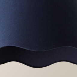 Valuelights Mabel Large Navy Scallop Edge Linen Lamp Shade And Bulb (D)45Cm - thumbnail 6