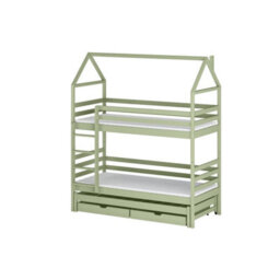 Arte Olive Dalia Bunk Bed With Trundle And Storage W198Cm - Nature-Inspired Triple Sleeper For Flexible Family Spaces - thumbnail 1