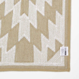 Homescapes Natural And White Bath Mat 100% Cotton Aztec Design, 50 X 80 Cm - thumbnail 5