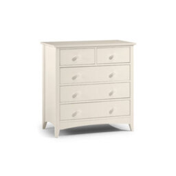 Julian Bowen Cameo 5 Drawer Chest (3+2) - Stone White - thumbnail 3