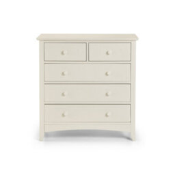 Julian Bowen Cameo 5 Drawer Chest (3+2) - Stone White - thumbnail 5