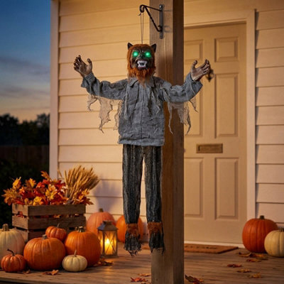 Garden Greatness Hanging Light Up Animated Haunted Werewolf - image 1