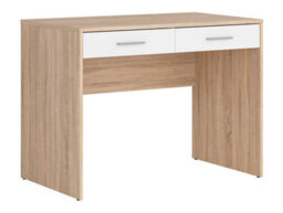 Arte Nepo Plus 100Cm Oak Sonoma With White Drawers Desk - Natural Two-Tone Study Table - thumbnail 1