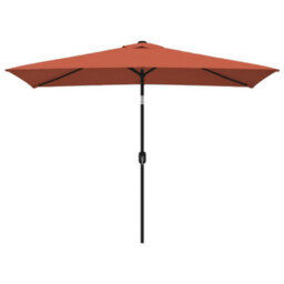 Berkfield Outdoor Parasol With Metal Pole 300X200 Cm Terracotta - thumbnail 1