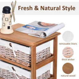 Wyld Haus Yorila 5-Drawer Tall Dresser With Natural Wicker Baskets, 40L X 29W X 90H Cm - thumbnail 5
