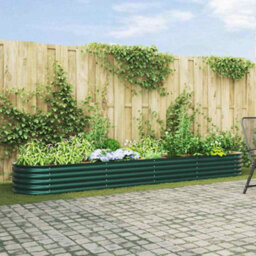 Berkfield Garden Raised Bed Green 400 X 80 X 44 Cm Steel