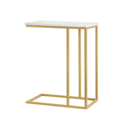 Sobuy Fbt87-G, Side Table End Table Coffee Tea Table, Bed Sofa Side Table Laptop Table, Gold,multicolour,w48Xd30Xh61 - image 1