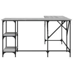 Berkfield Desk Grey Sonoma 139X139X75 Cm Engineered Wood - thumbnail 4