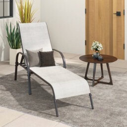 Costway Patio Chaise Lounge Chair Outdoor Adjustable Folding Recliner-Grey - thumbnail 5