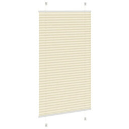 Berkfield Pleated Blind Cream 70X100 Cm Fabric Width 69.4 Cm Polyester - thumbnail 4