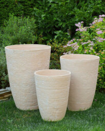 Beliani Set Of 2 Plant Pots Camia 51 Cm Beige - thumbnail 2