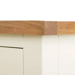 Farro Cream Xl 2 Over 3 Chest Of Drawers Fully Assembled - Painted With Oak Top By Roseland Furniture - thumbnail 7