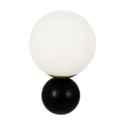 Luminosa Lighting Luminosa Nostalgia Modern Wall Lamp Matt Gold, Glass Shade - thumbnail 1