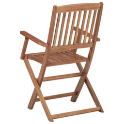 Vidaxl Folding Outdoor Chairs 2 Pcs Solid Acacia Wood - thumbnail 5