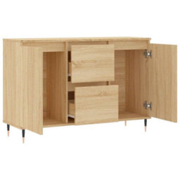 Berkfield Durable Sideboard Sonoma Oak 104X35X70 Cm Engineered Wood - thumbnail 6