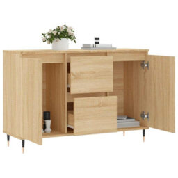 Berkfield Durable Sideboard Sonoma Oak 104X35X70 Cm Engineered Wood - thumbnail 4