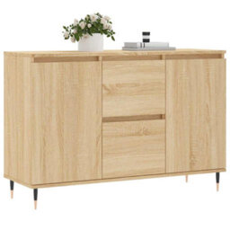 Berkfield Durable Sideboard Sonoma Oak 104X35X70 Cm Engineered Wood - thumbnail 3
