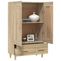 Berkfield Highboard Sonoma Oak 70X31X115 Cm Engineered Wood - thumbnail 4
