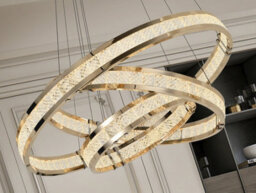 Luminosa Lighting Luminosa Lorian Triple Ring Pendant Ceiling Light Gold Led 3000K - Uk Stock - thumbnail 3