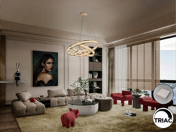 Luminosa Lighting Luminosa Lorian Triple Ring Pendant Ceiling Light Gold Led 3000K - Uk Stock - thumbnail 2