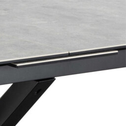 Wyld Haus Perth 168-210Cm Grey Ceramic Extendable Dining Table Black Metal Legs - thumbnail 6