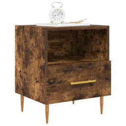 Berkfield Modern Bedside Cabinets 2 Pcs Smoked Oak 40X35X47.5 Cm Engineered Wood - thumbnail 4