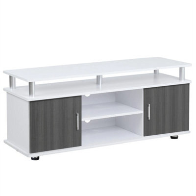 Tv Cabinet Stand Entertainment Center Media Console Storage Grey, White - image 1