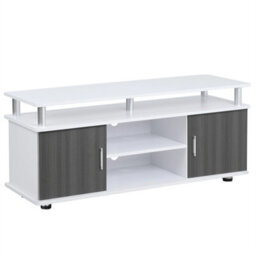 Tv Cabinet Stand Entertainment Center Media Console Storage Grey, White - thumbnail 1