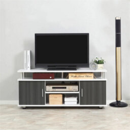 Tv Cabinet Stand Entertainment Center Media Console Storage Grey, White - thumbnail 5