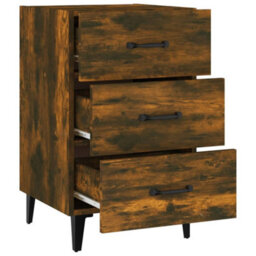 Berkfield Bedside Cabinet Smoked Oak 40X40X66 Cm Engineered Wood - thumbnail 5