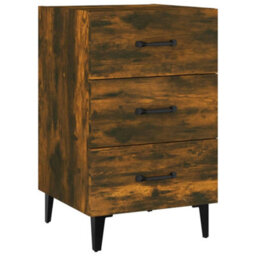 Berkfield Bedside Cabinet Smoked Oak 40X40X66 Cm Engineered Wood - thumbnail 2